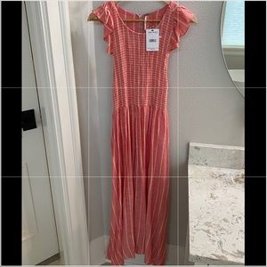 Free People Chambray Butterflies Midi Dress